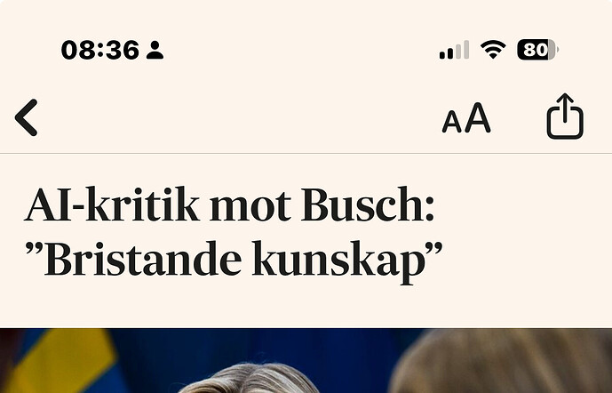 AI-kritik mot Busch ”Bristande kunskap”