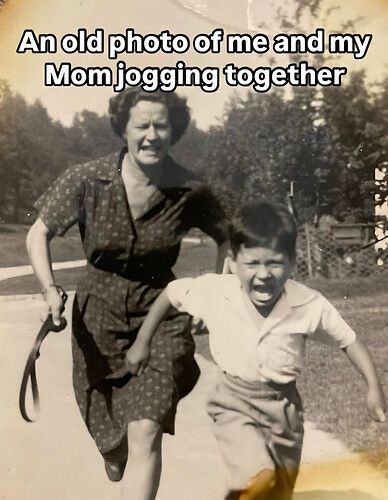 mom and i jogging